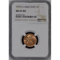 1970-S Large Date Cent NGC MS67RD