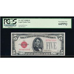 1928B $5 Legal Tender Note PCGS 64PPQ