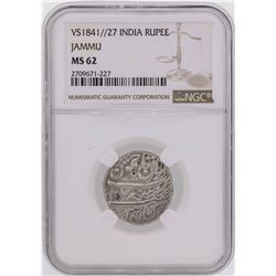 VS1841//27 India Rupee Jammu Coin NGC MS62