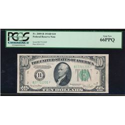 1934D $10 New York Federal Reserve Note PCGS 66PPQ