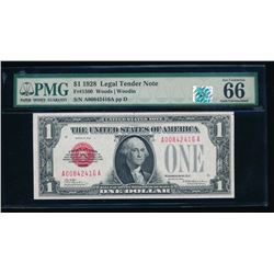 1928 $1 Legal Tender Note PMG 66