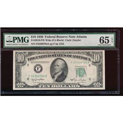 1950 $10 Atlanta Federal Reserve Note PMG 65EPQ