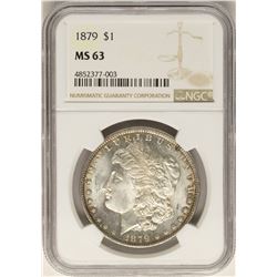 1879 $1 Morgan Silver Dollar Coin NGC MS63