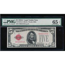 1928A $5 Legal Tender Note PMG 65EPQ