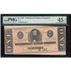 Image 1 : 1864 $1 Confederate States of America Note PMG 45EPQ
