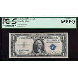 1935A $1 Silver Certificate PCGS 65PPQ