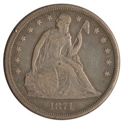 1871 Seated Liberty Half Dollar