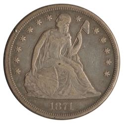 1871 Seated Liberty Half Dollar