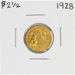 1928 $2 1/2 Indian Head Quarter Eagle Gold Coin