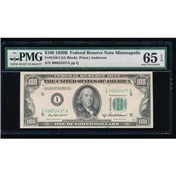 1950B $100 Minneapolis Federal Reserve Note PMG 65EPQ