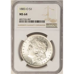 1883-O $1 Morgan Silver Dollar Coin NGC MS64