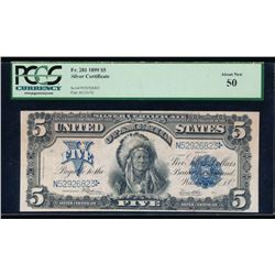 1899 $5 Chief Silver Certificate PCGS 50