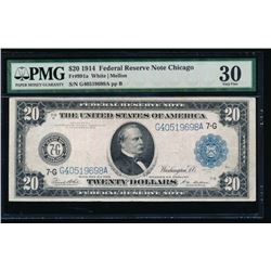 1914 $20 Chicago Federal Reserve Note PMG 30