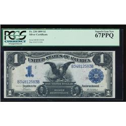 1899 $1 Black Eagle Silver Certificate PCGS 67PPQ