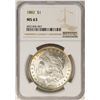 Image 1 : 1882 $1 Morgan Silver Dollar Coin NGC MS63