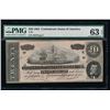 Image 1 : 1864 $20 Confederate States of America Note PMG 63EPQ