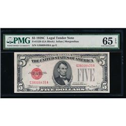 1928C $5 Legal Tender Note PMG 65EPQ