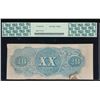 Image 2 : 1863 $20 Confederate States of America Note PMG 40