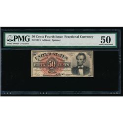 50 Cent Fourth Issue Fractional Note PMG 50