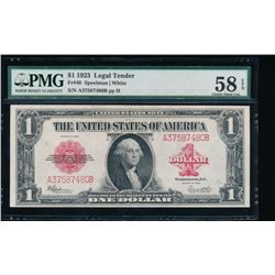 1923 $1 Legal Tender Note PMG 58EPQ