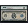Image 1 : 1914 $5 New York Federal Reserve Note PMG 35