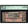 Image 1 : 1864 $10 Confederate States of America Note PCGS 61PPQ