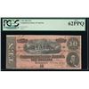 Image 1 : 1864 $10 Confederate States of America Note PCGS 62PPQ