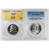 Image 1 : (2) 1961 FRANKLIN HALF DOLLARS