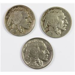 (3) BUFFALO NICKELS
