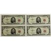 Image 1 : FOUR PCS. 1863  $5.00 U.S. NOTES: STAR NOTES: