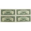 Image 2 : FOUR PCS. 1863  $5.00 U.S. NOTES: STAR NOTES: