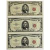 Image 1 : THREE $5.00 U.S. NOTES: STAR NOTES: