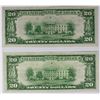Image 2 : TWO 1929 $20.00 FEDERAL RESERVE BANK NOTES