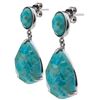 Image 2 : Sterling Silver Turquoise Drop Earrings