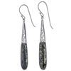 Image 1 : Silver Apache Gold Elongated Drop Earrings