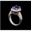 Image 4 : 14KT White Gold 3.37 ctw Tanzanite and Diamond Ring