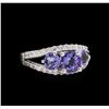 Image 1 : 1.84 ctw Tanzanite and Diamond Ring - 14KT White Gold