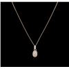 Image 1 : 1.24 ctw Diamond Pendant With Chain - 14KT Rose Gold