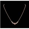 Image 1 : 1.40 ctw Diamond Necklace - 14KT Rose Gold