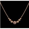 Image 2 : 1.40 ctw Diamond Necklace - 14KT Rose Gold