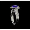 Image 4 : 1.90 ctw Tanzanite and Diamond Ring - 14KT White Gold