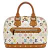 Image 1 : Louis Vuitton White Multicolore Alma MM Satchel Bag