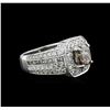 Image 1 : 7.89 ctw Fancy Brown Diamond Ring - 14KT White Gold
