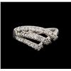 Image 2 : 14KT White Gold 0.35 ctw Diamond Ring