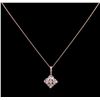 Image 2 : 1.75 ctw Diamond Pendant With Chain - 14KT Rose Gold