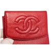 Image 5 : Chanel Red Caviar Leather Compact Coin Wallet
