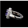 Image 3 : 14KT White Gold 1.52 ctw Tanzanite and Diamond Ring