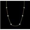 Image 2 : 14KT Yellow Gold 4.87 ctw Diamond Necklace
