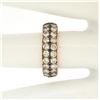 Image 8 : 14k Rose Gold 1.10 ctw Dual Row Round Champagne Diamond Band Ring