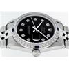 Image 4 : Rolex Mens Stainless Steel Black Diamond & Sapphire Datejust Wristwatch
